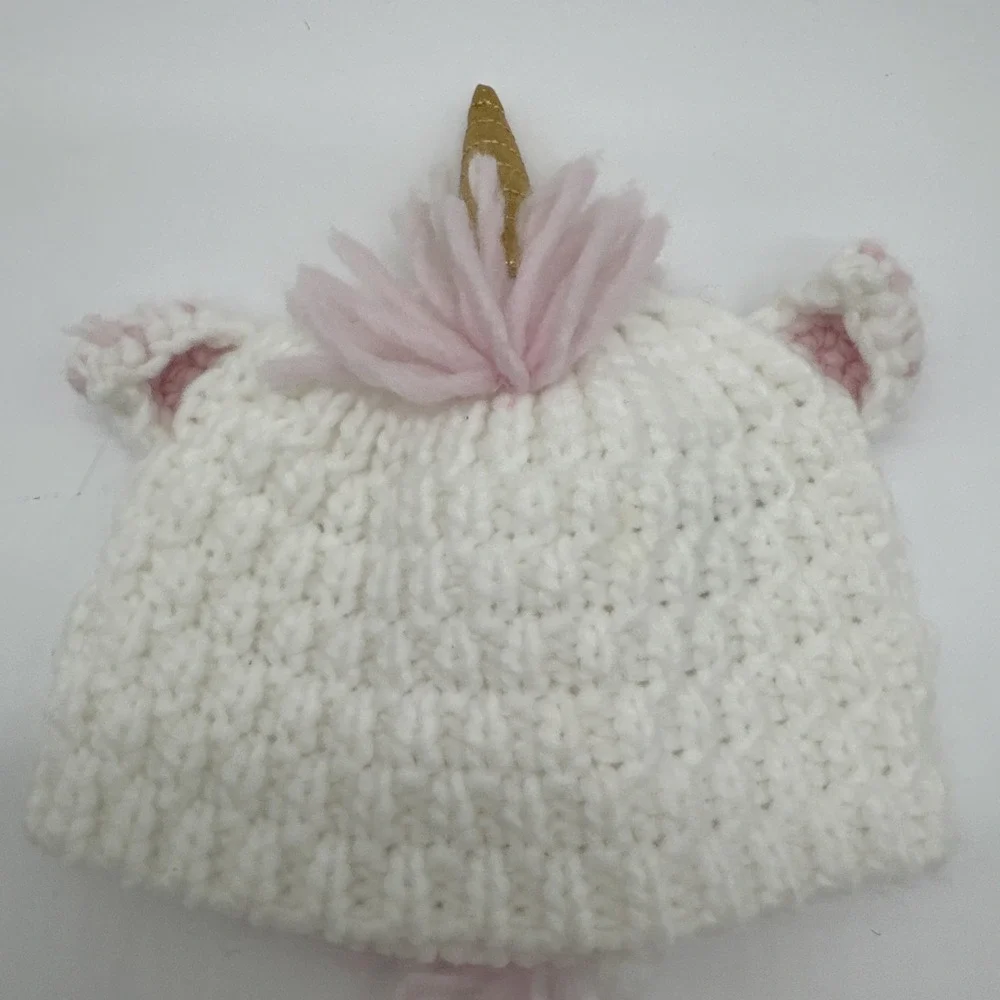 Newborn Baby Girls Crochet Unicorn Hat, Diaper Cover Costume Outfit Picture Prop